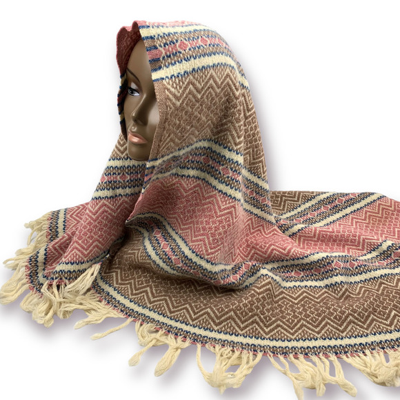 1960's FARIBO pure wool blanket shawl throw wrap - Picture 4 of 9